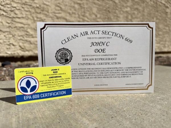 Replacement Certificate and Card
